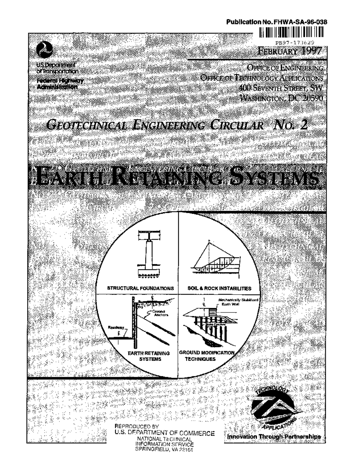 Earth Retaining Systems (FHWA) - In 1-50 - REPRODUCED BY U. DEPARTMENT ...