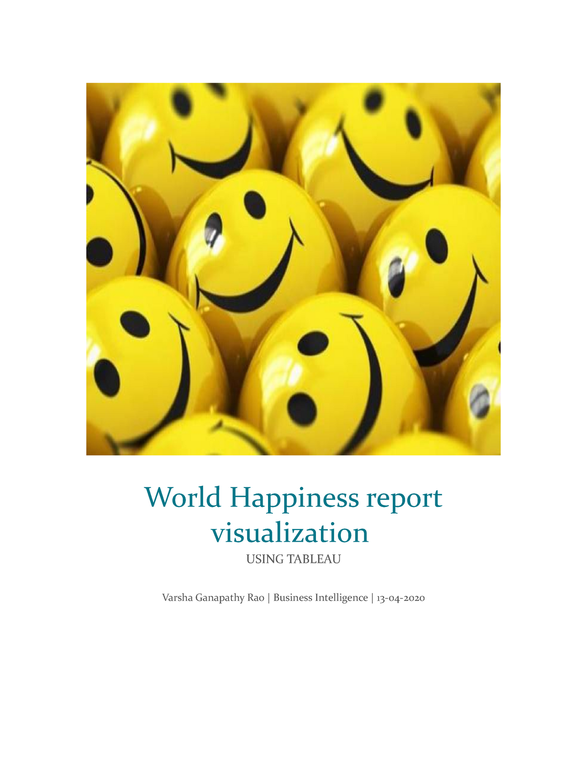 World Happiness report visualization World Happiness report