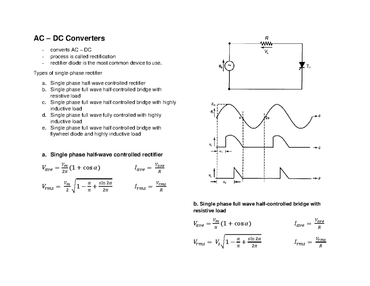 AC to DC Converters An AC to DC converter is an electronic device that converts alternating