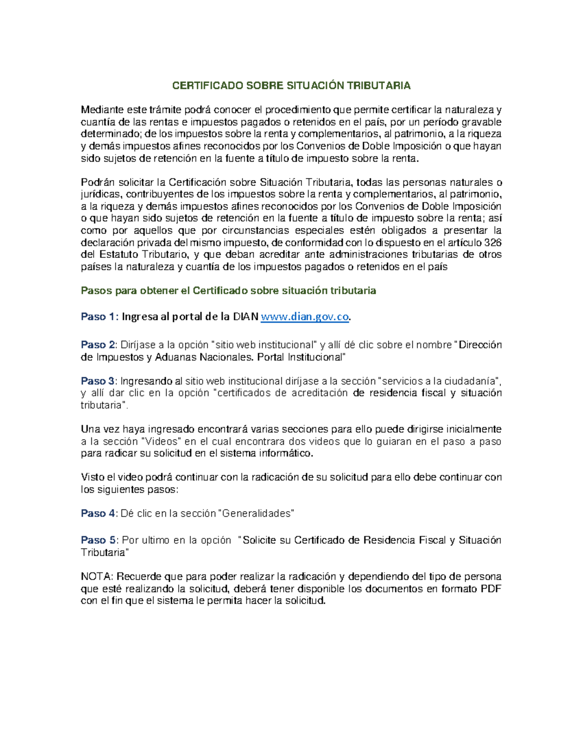 1.Nombre presenta e infografia de Certif sobre situac tribut ...