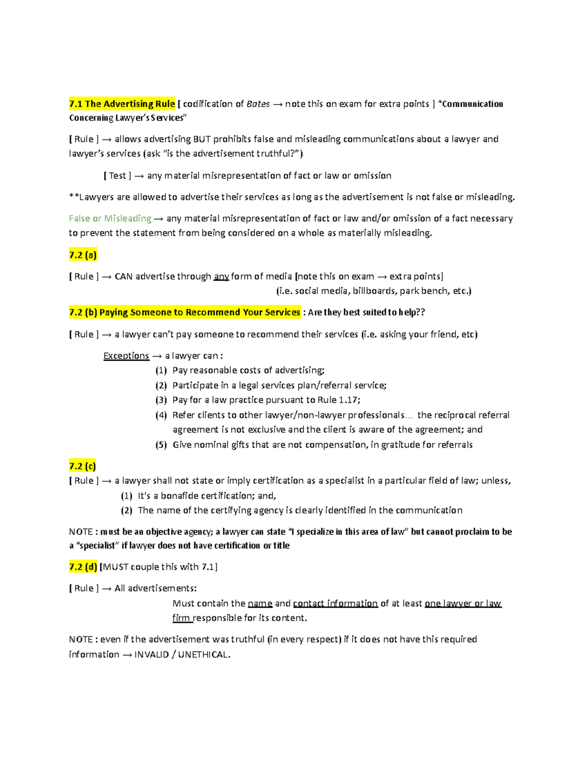 ABA Rules Rule statements and other notes from the course. 7 The