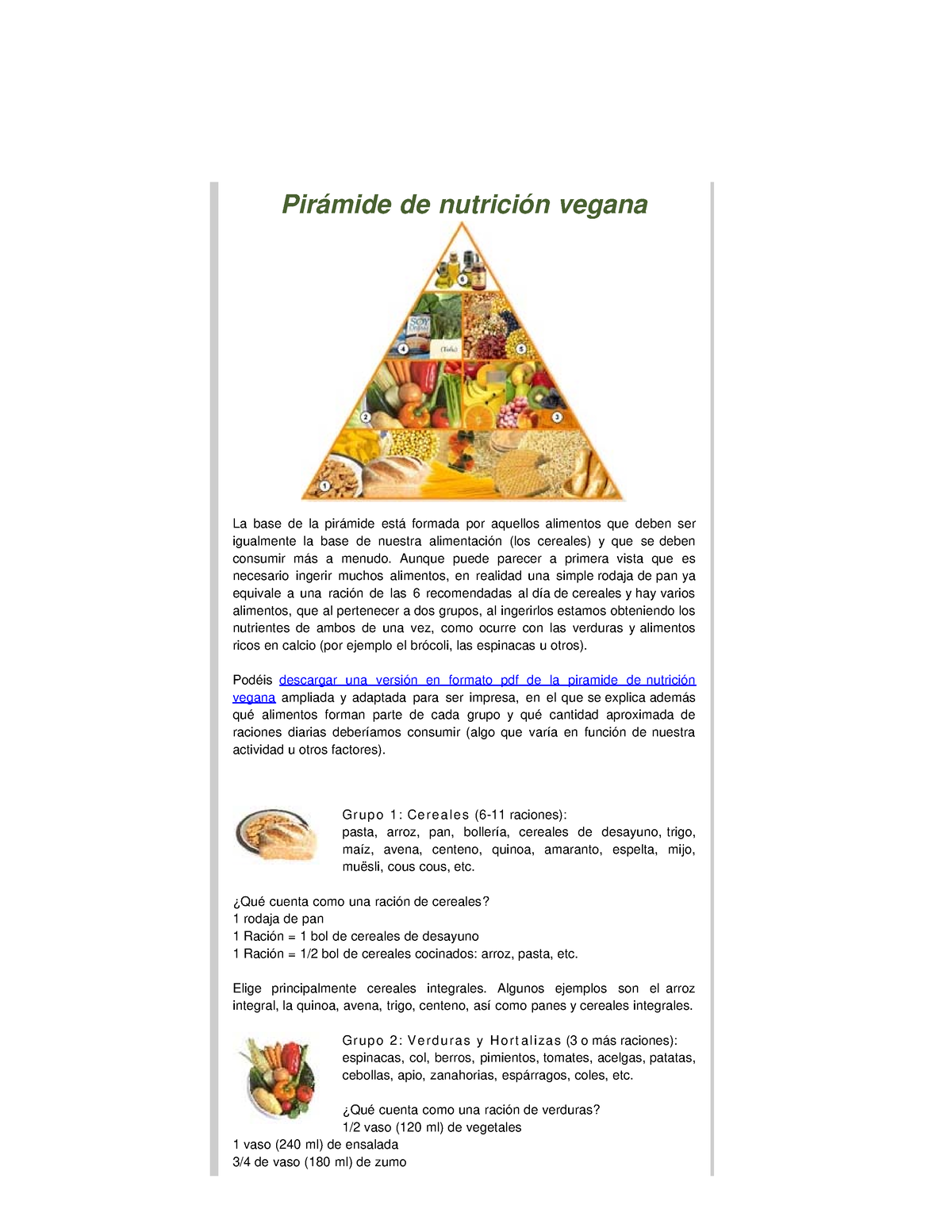 Piramide De Nutricion Vegana Pirámide De Nutrición Vegana La Base De La Pirámide Está Formada 1533