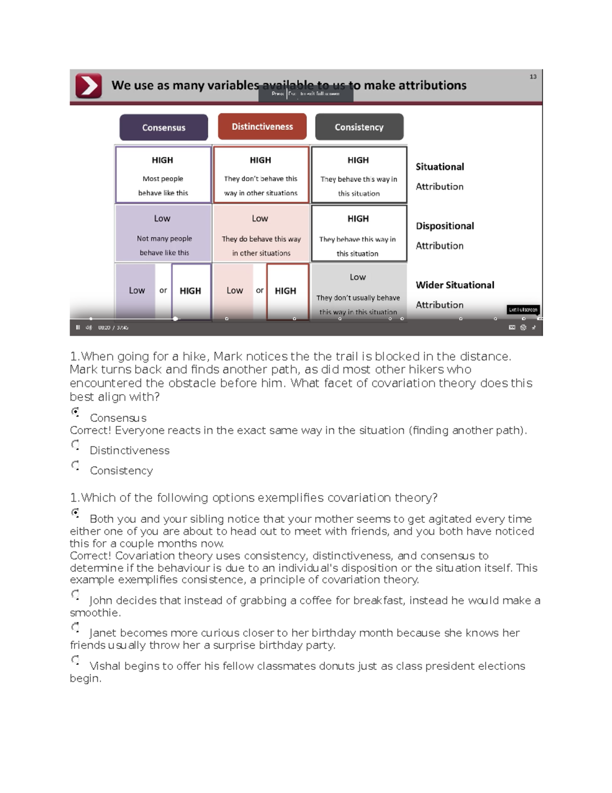 Forming impression - Question regarding the title and written answers ...