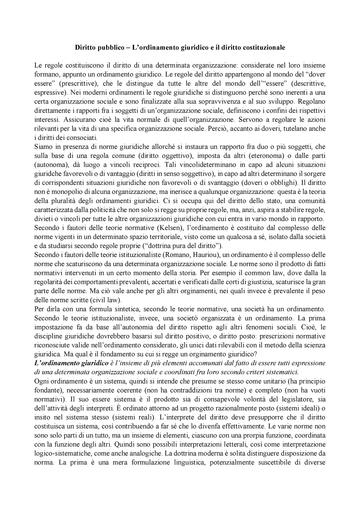 Riassunto Corso Di Diritto Pubblico Di Augusto Barbera; Carlo Fusaro ...