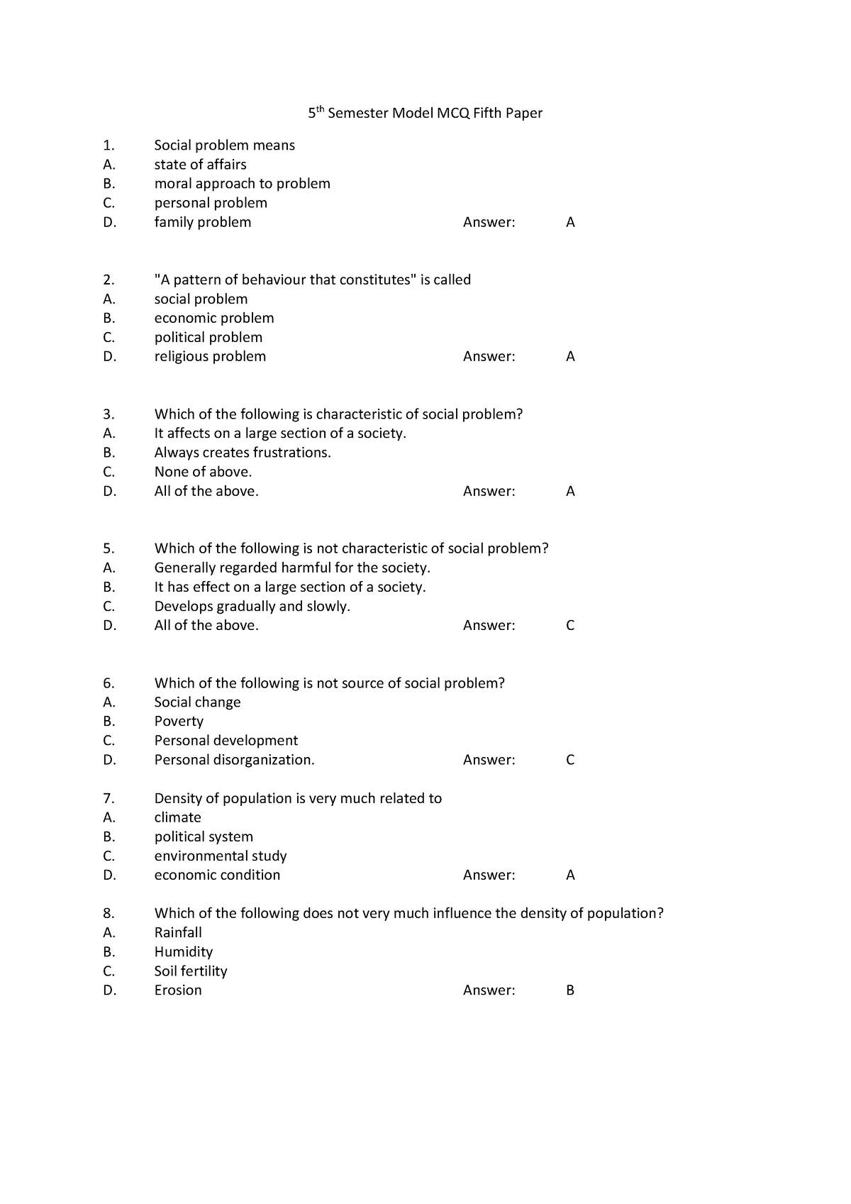 assignment model mcq