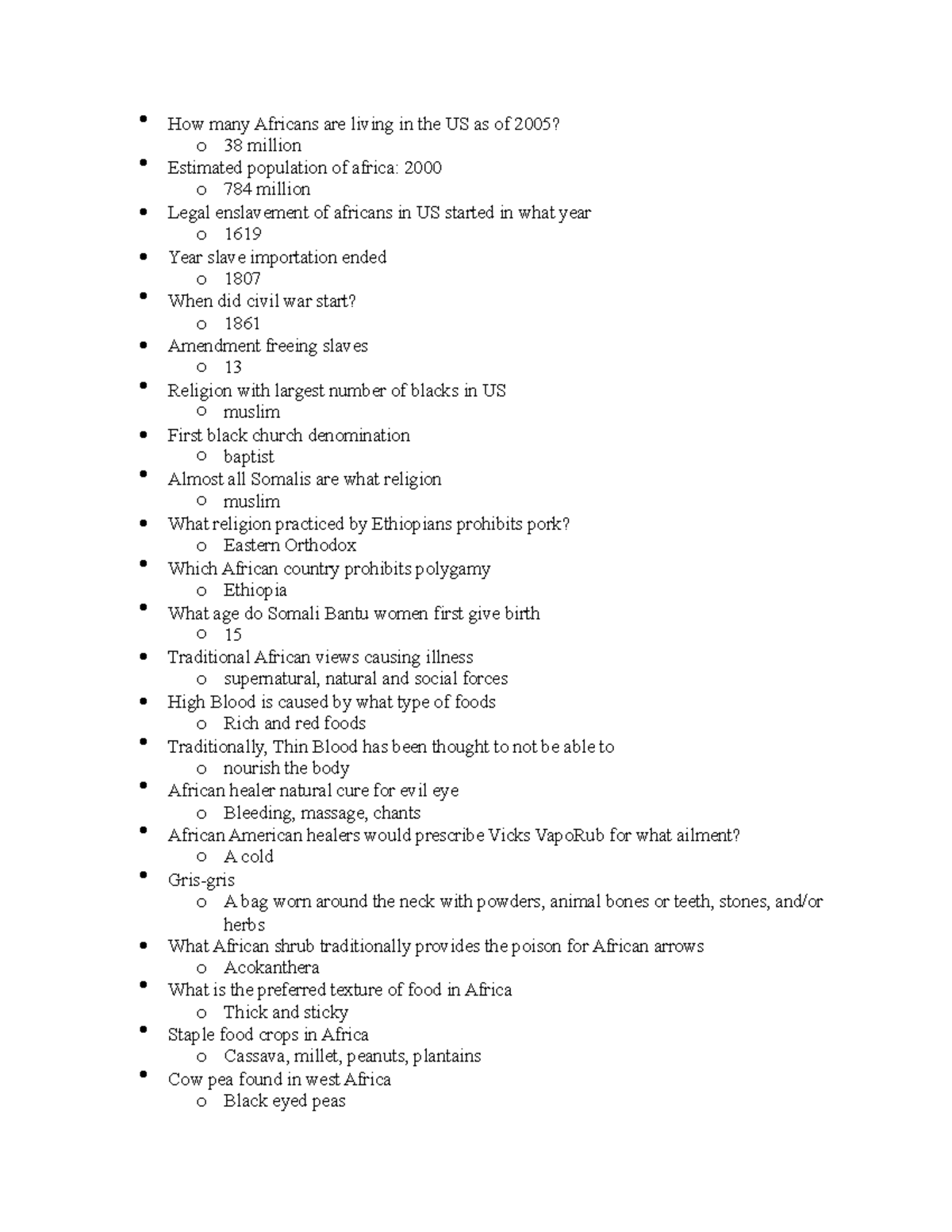 8 f and c - notes - How many Africans are living in the US as of 2005 ...