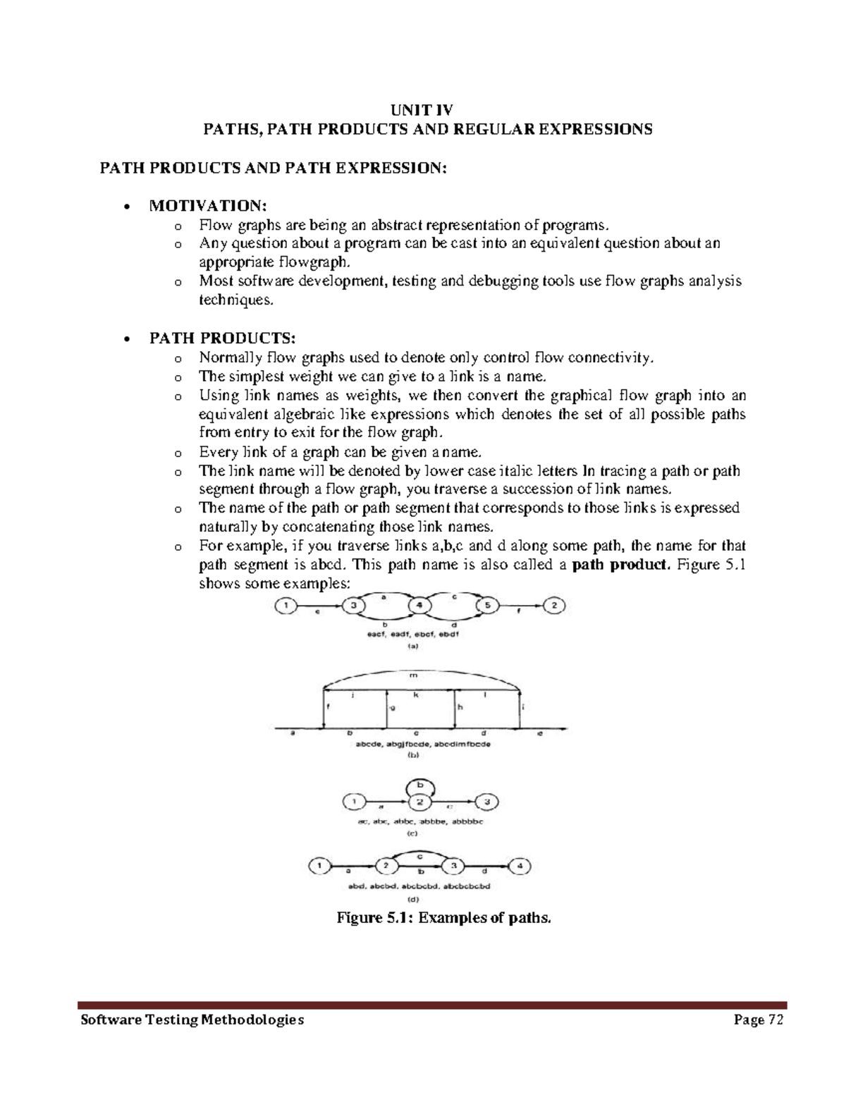 Unit-4 Lecture Notes - UNIT IV PATHS, PATH PRODUCTS AND REGULAR ...