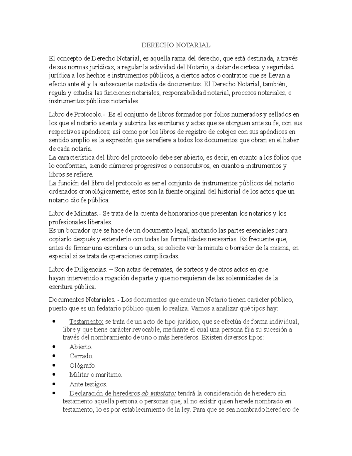 Derecho Notarial, Apuntes - DERECHO NOTARIAL El Concepto De Derecho ...