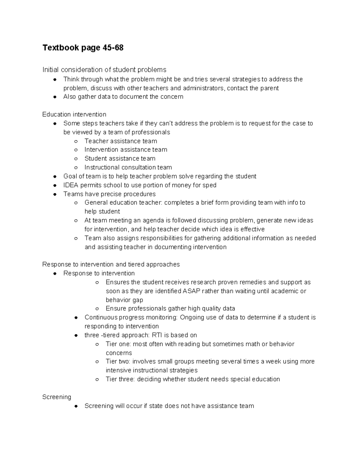 Week 3 - Week 3 - Textbook page Initial consideration of student ...
