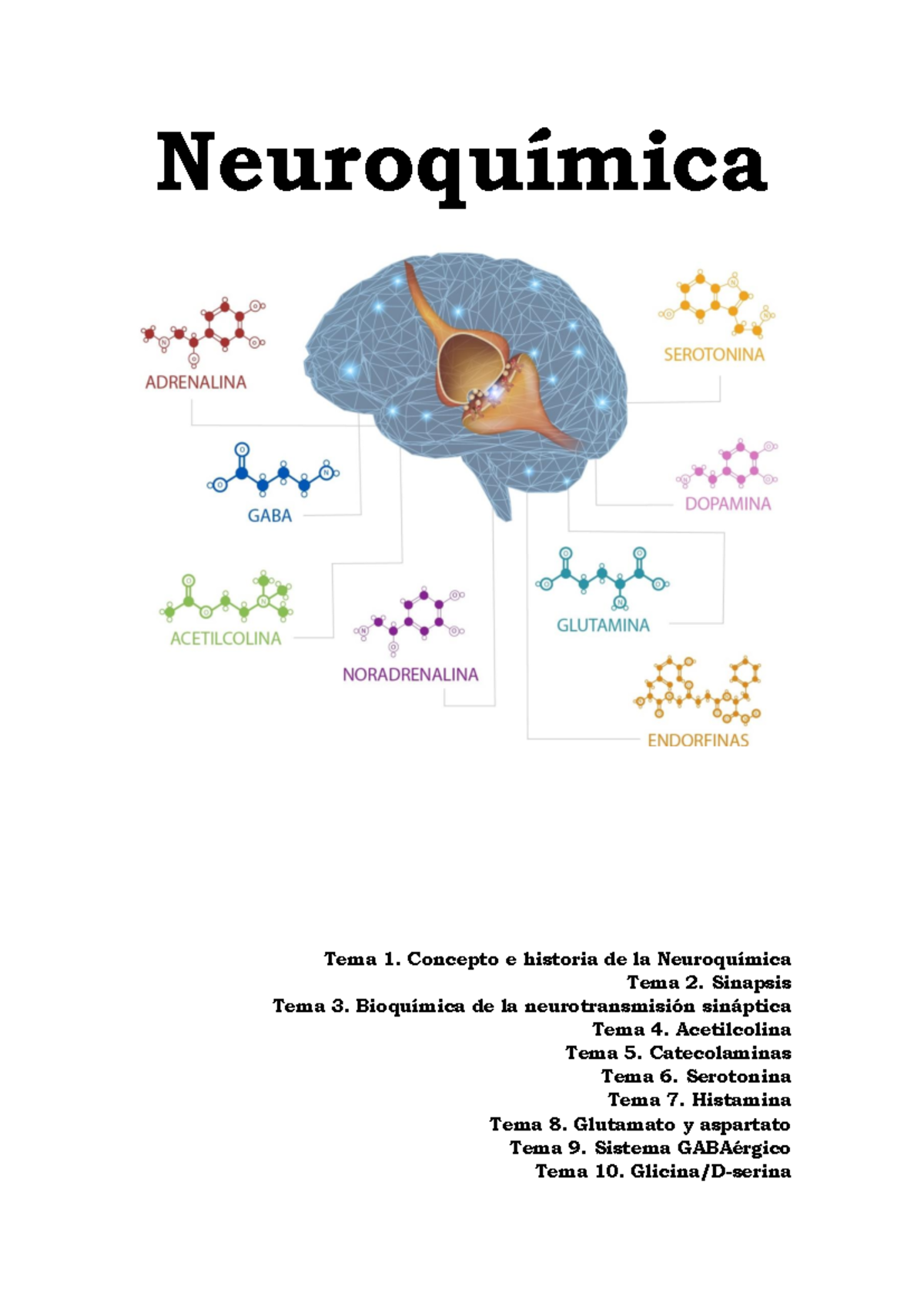 Neuroquimica - Neuroquímica Tema 1. Concepto e historia de la ...