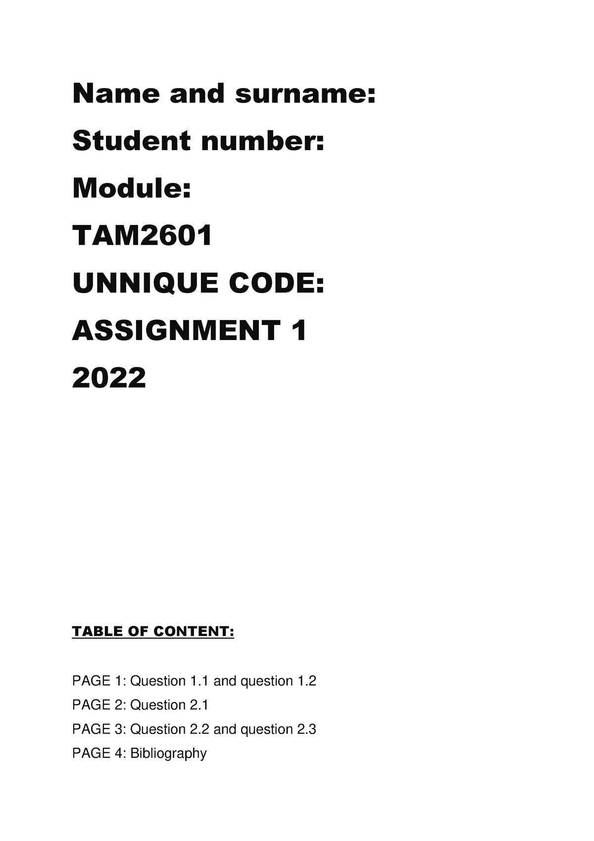 assignment 4 tam2601