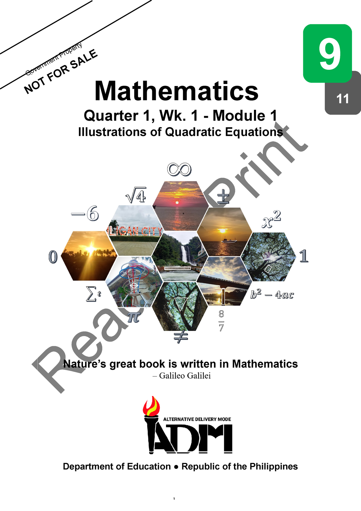 Math 9 Q1 Mod1 Illustrations Of Quadratic Equation Version 5 - Go Ver ...