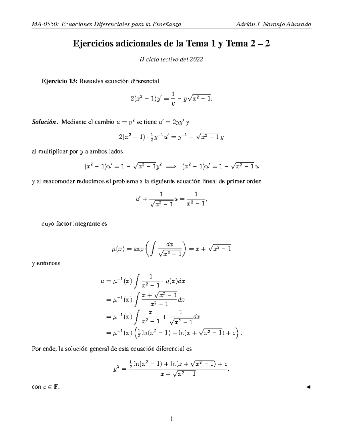 Lista de ejercicios resueltos Tema 1 y Tema 2 -2 - Ejercicios ...