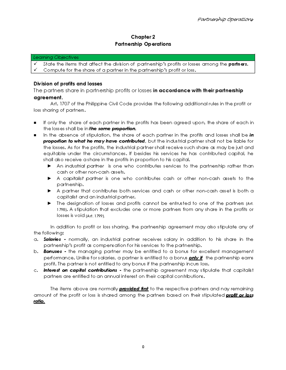 Fundamentals Of Accounting 2 Partnership And Corporation Chapter 2 ...