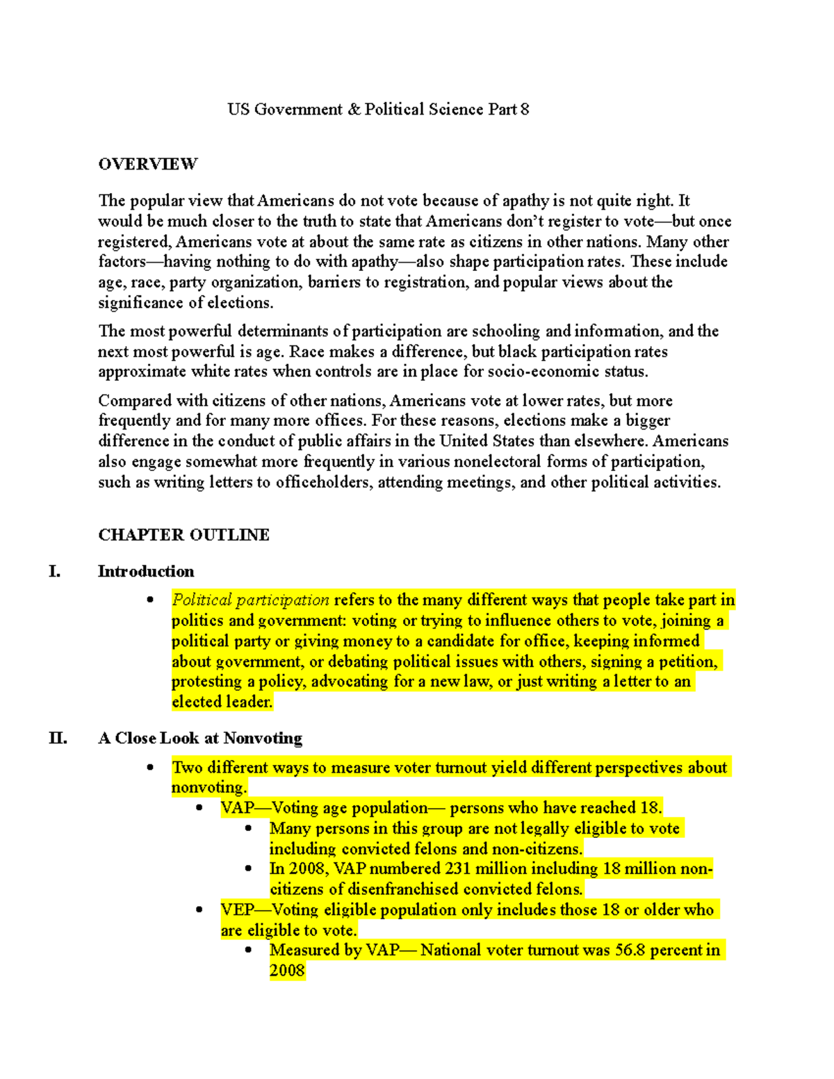 Us Government And Political Science Part 8 Us Government And Political Science Part 8 Overview The 6586