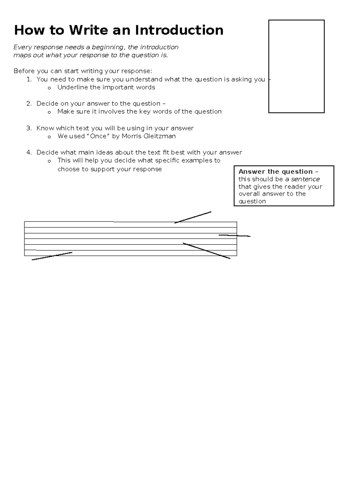 Copy of Writing an extended response Yr 7 - How to Write an ...