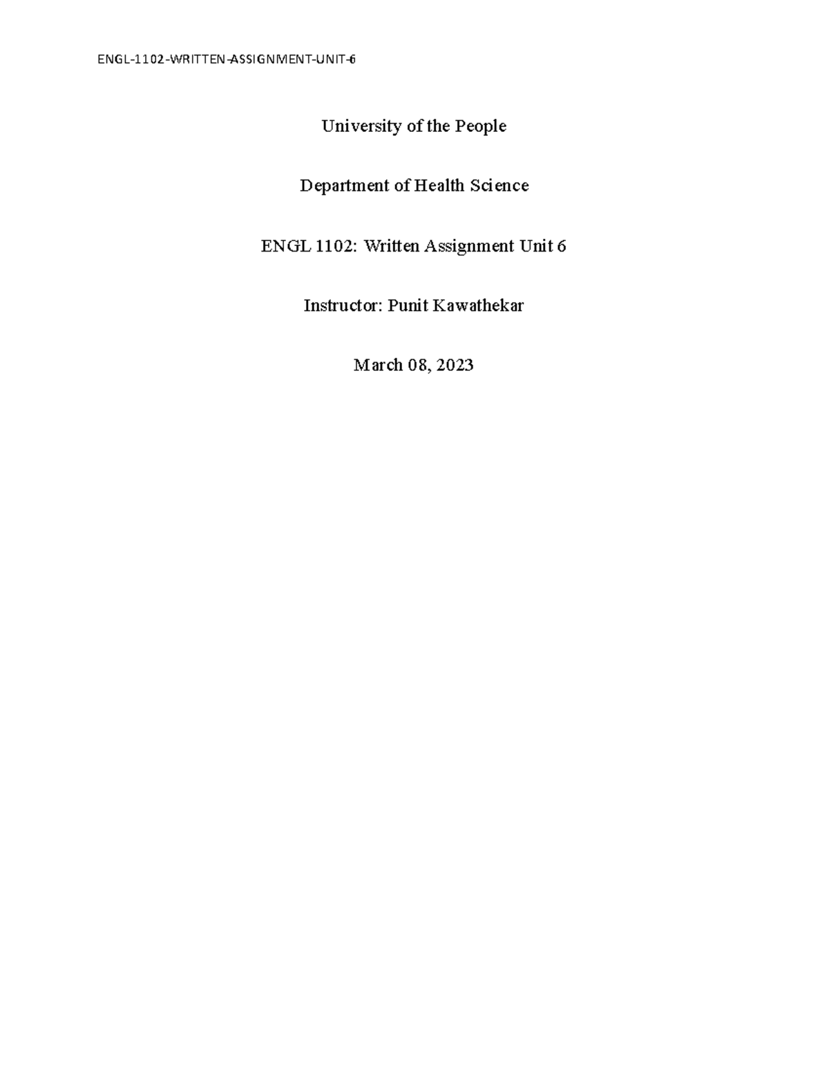 ENGL-1102-Written Assignment Unit-2 - ENGL-1102-WRITTEN-ASSIGNMENT-UNIT ...