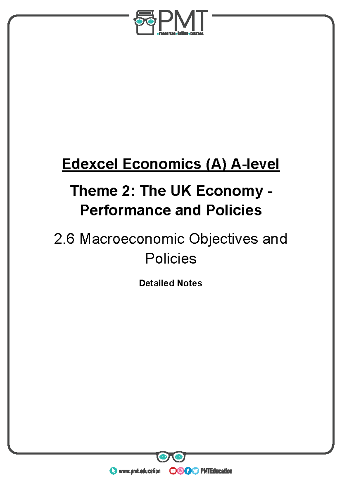 2.6. Macroeconomic Objectives And Policies - Edexcel Economics (A) A ...