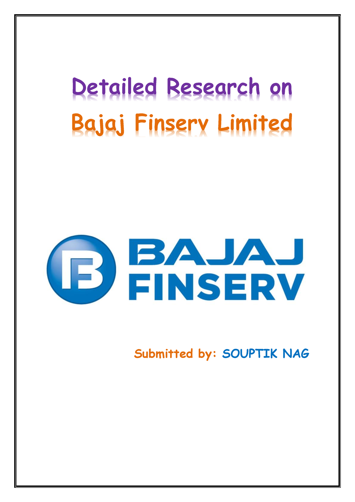 research report on bajaj finserv