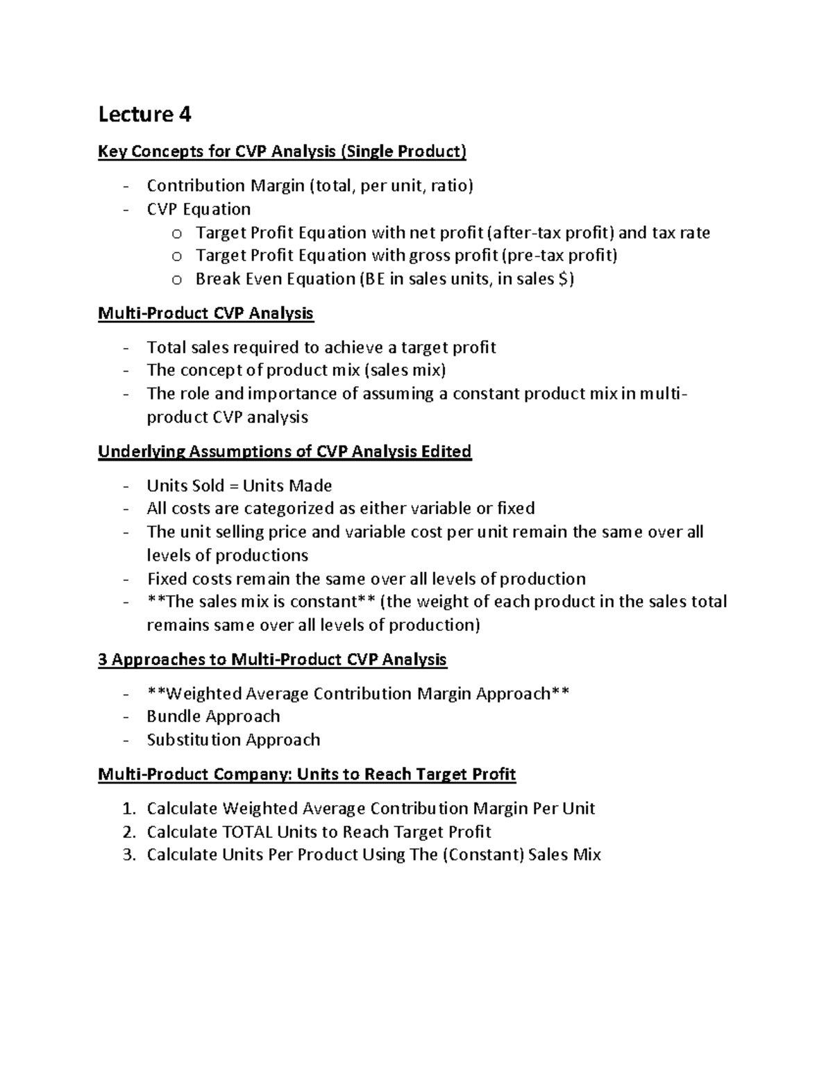Notes 226 - Economic fundamentals basic - Lecture 4 Key Concepts for ...