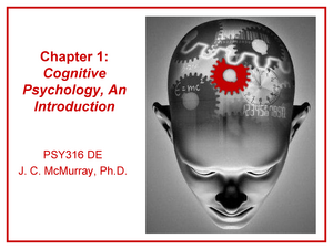 Cognitive Psychology Course Overview Notes - Cognitive Psychology ...