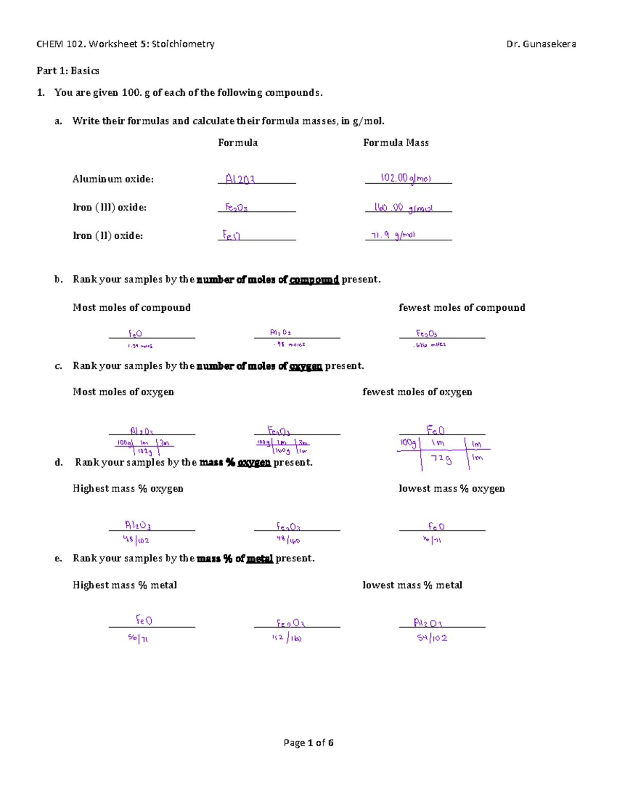 5+WS%2305+Stoichiometry+%28Chapter+5+Zumdahl+Chemistry-Atoms+First%29 ...