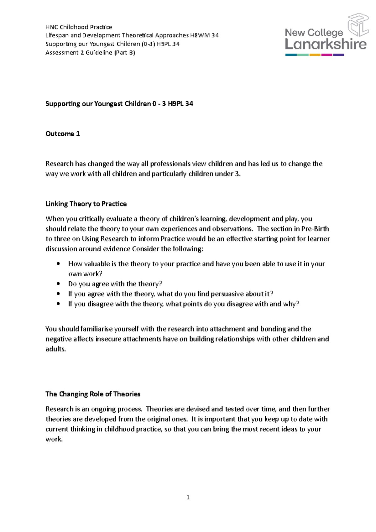 SOYC Attachment - HNC Childhood Practice Lifespan and Development ...