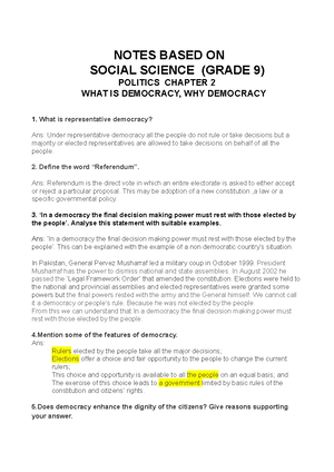 Notes Module 5 - social science - LEARNING NOTES 2022- SOCIAL SCIENCE ...