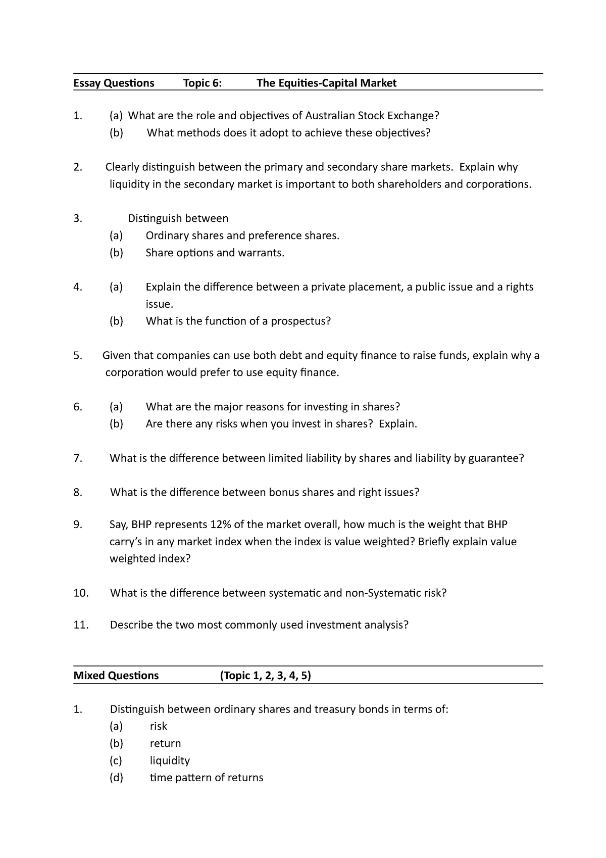 equity-capital-markets-self-study-questions-essay-questions-topic-6