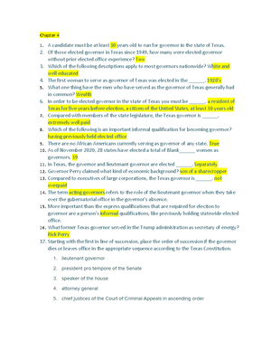 TX POL Chapter 2 - Smartbook assignment and homework - Chapter 2: the ...