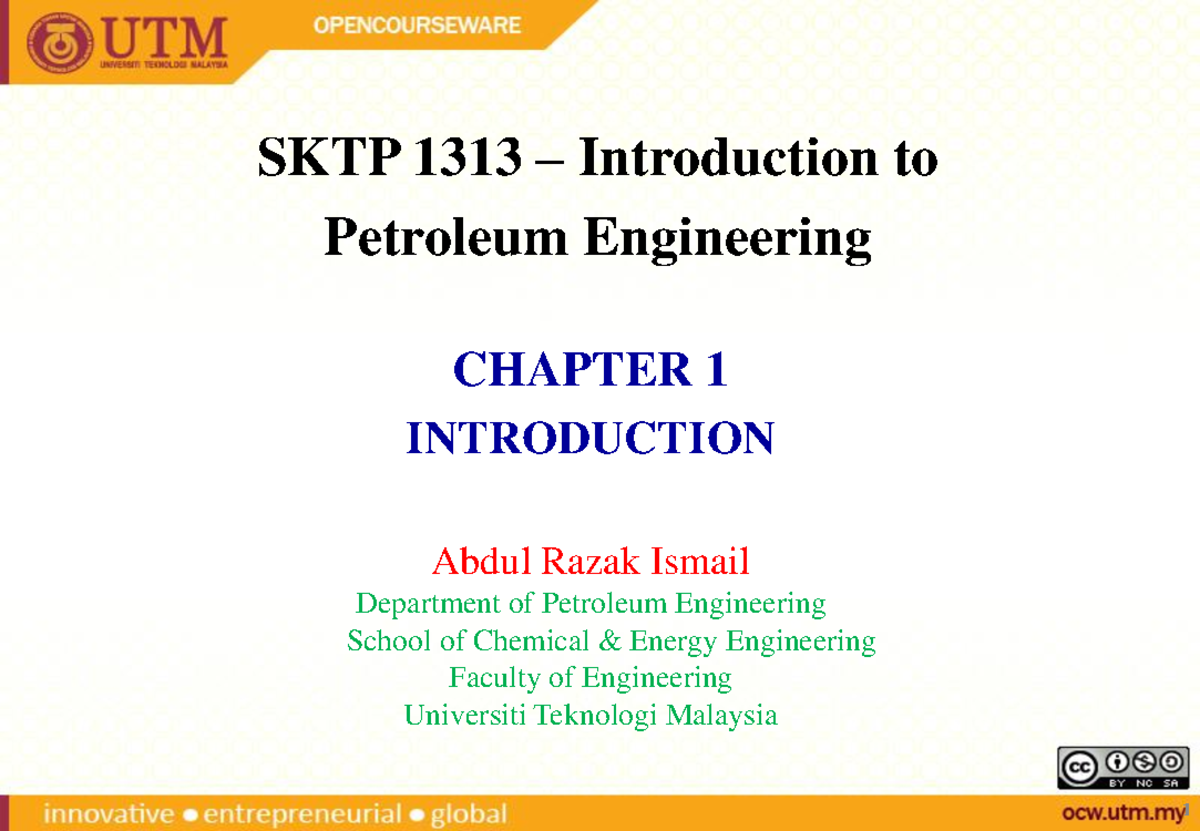 Ch 1 Introduction Lecture notes 1 SKTP 1313 Introduction to