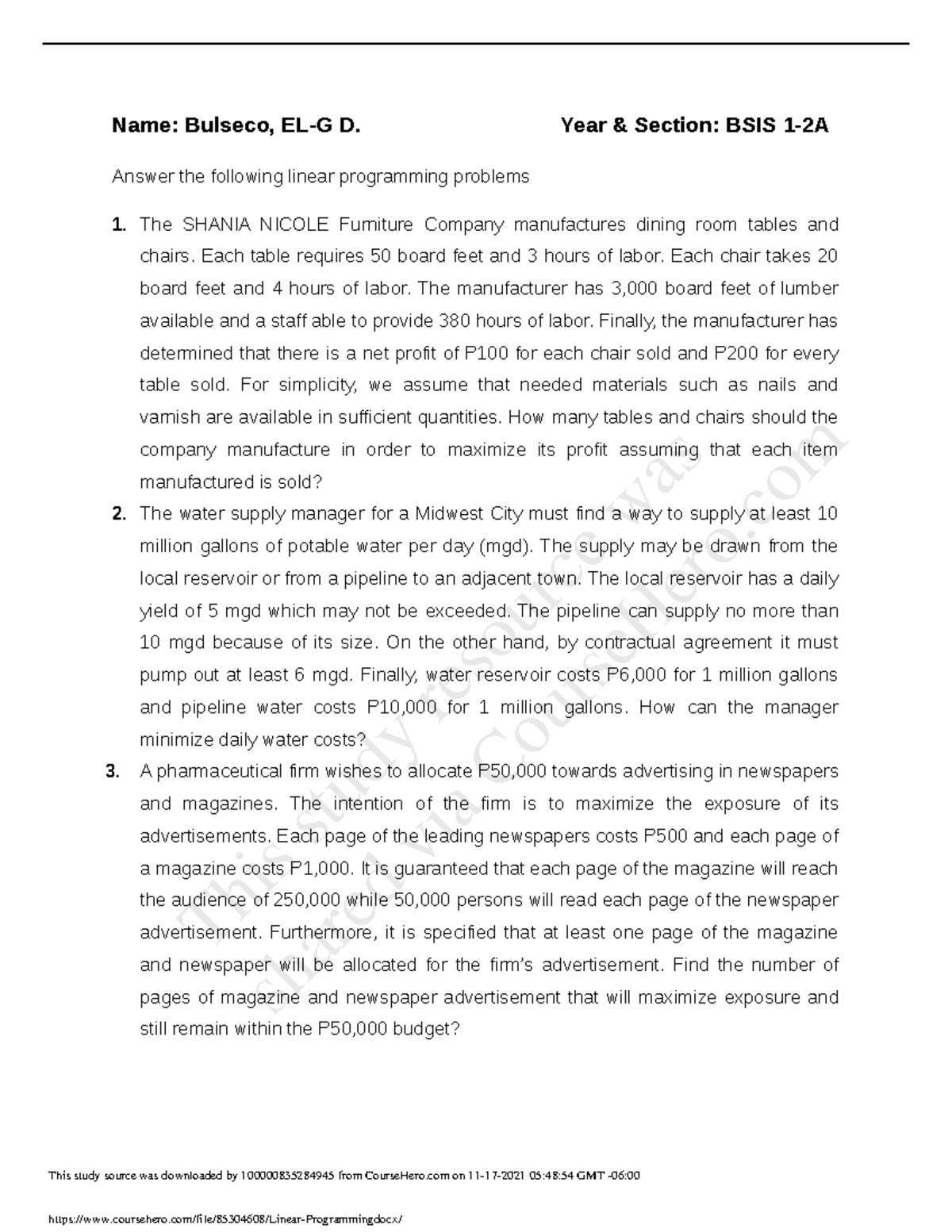 Linear Programming - This Is a math topic should you learn a lot - Name ...