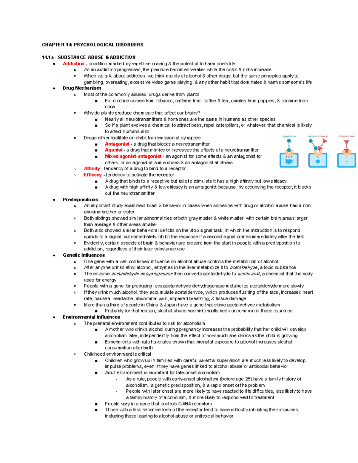 PSB 4006 Chp 14 Notes - CHAPTER 14: PSYCHOLOGICAL DISORDERS 14 ...