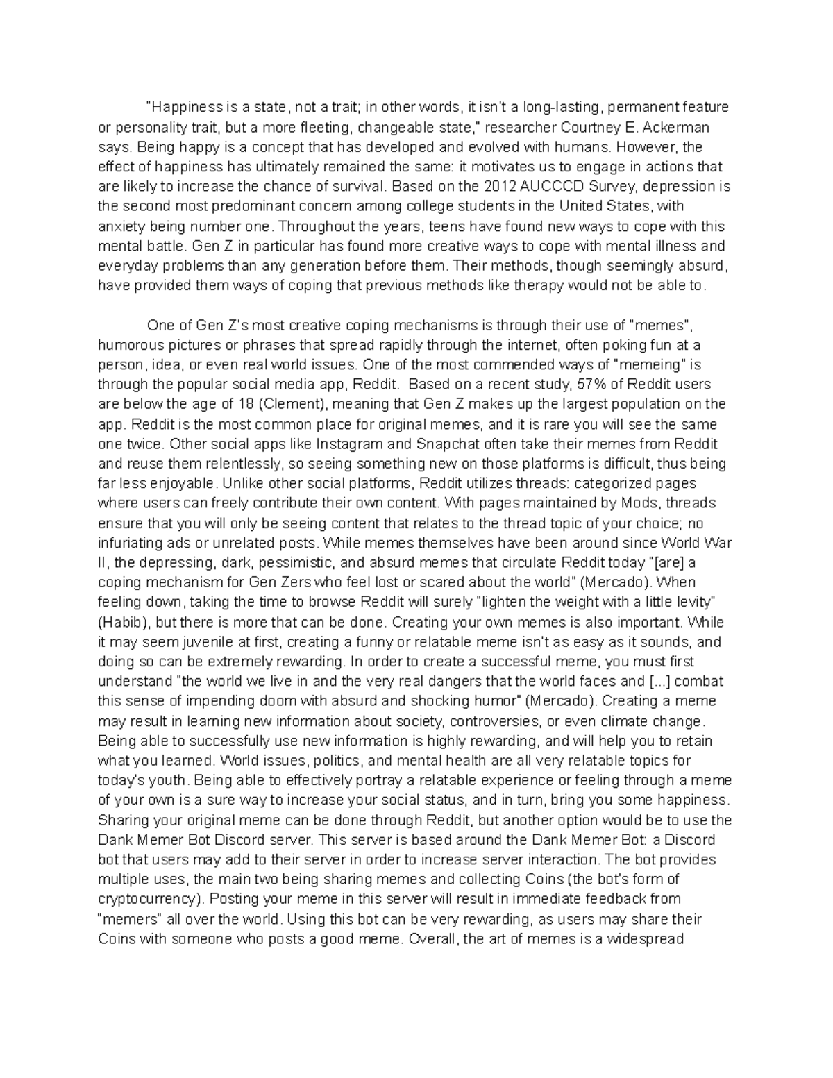 persuasive essay about happiness