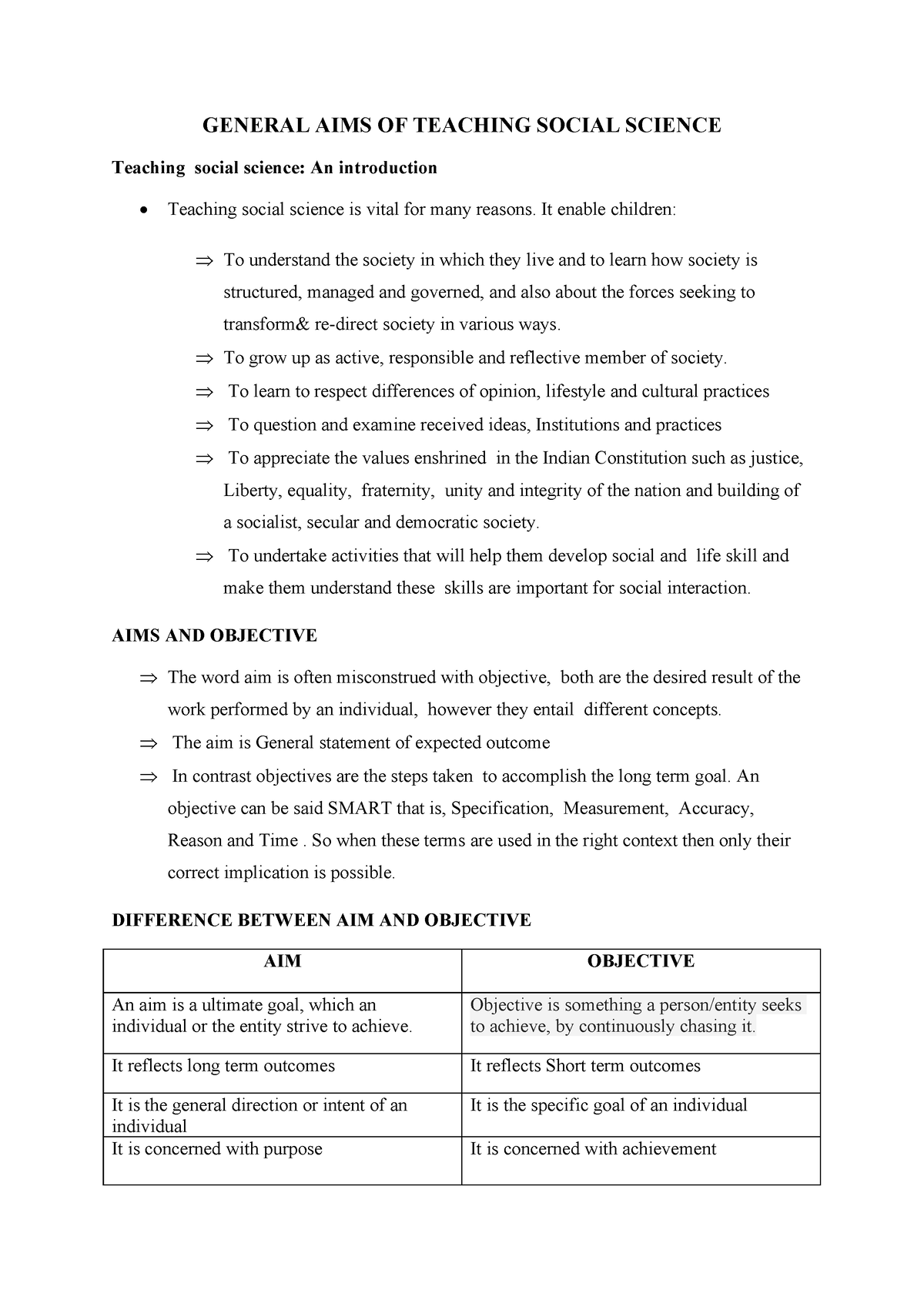 general-aims-of-teaching-social-science-general-aims-of-teaching