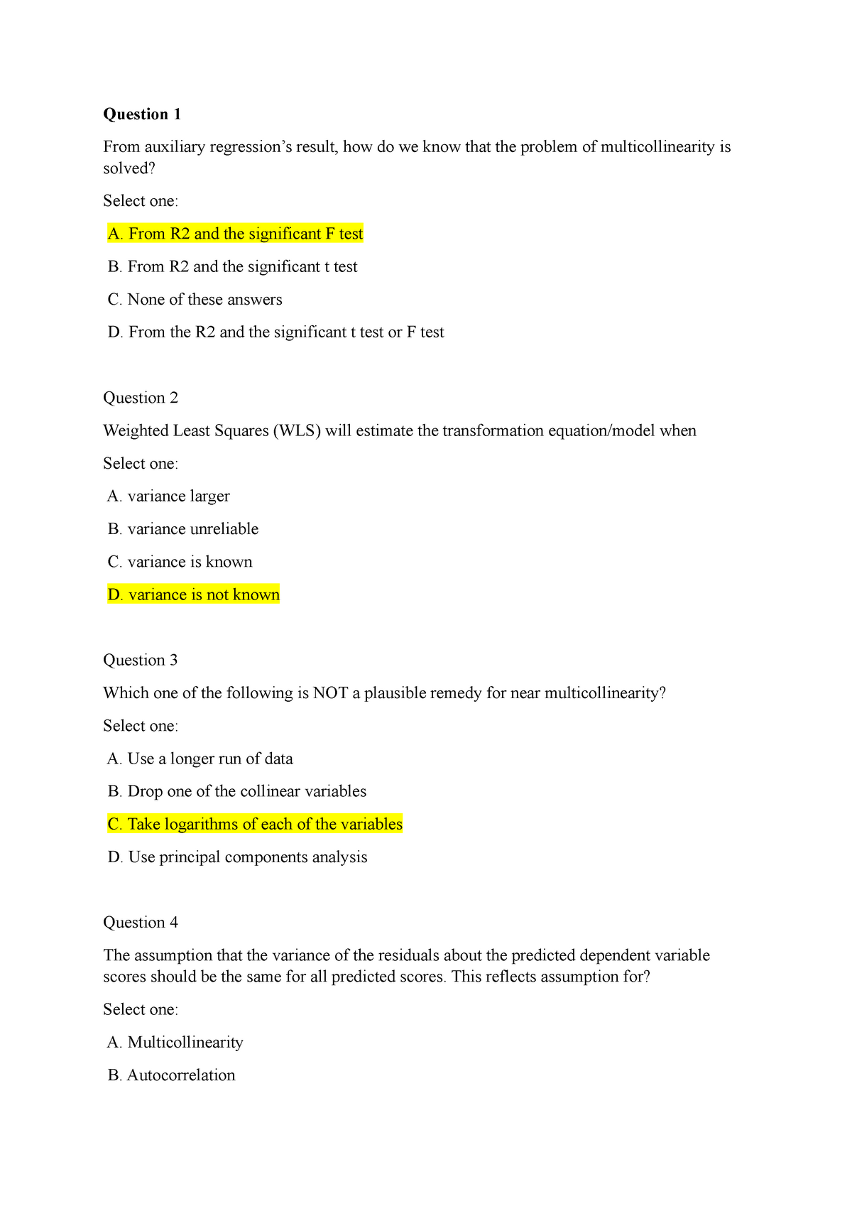 BEEQ2023 QUIZ 5 ( Basic Econometric) - Question 1 From auxiliary ...