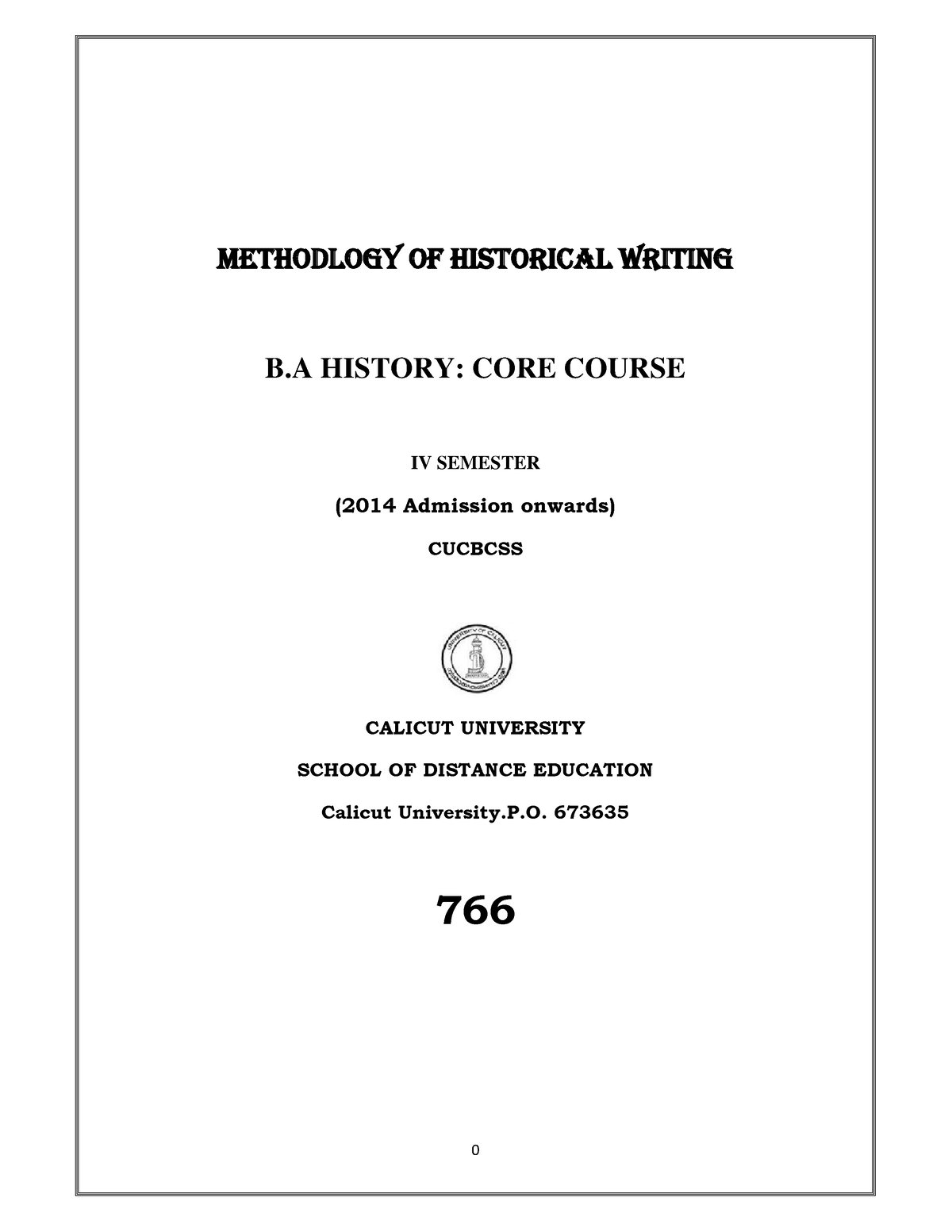 methodology of historical writing pdf