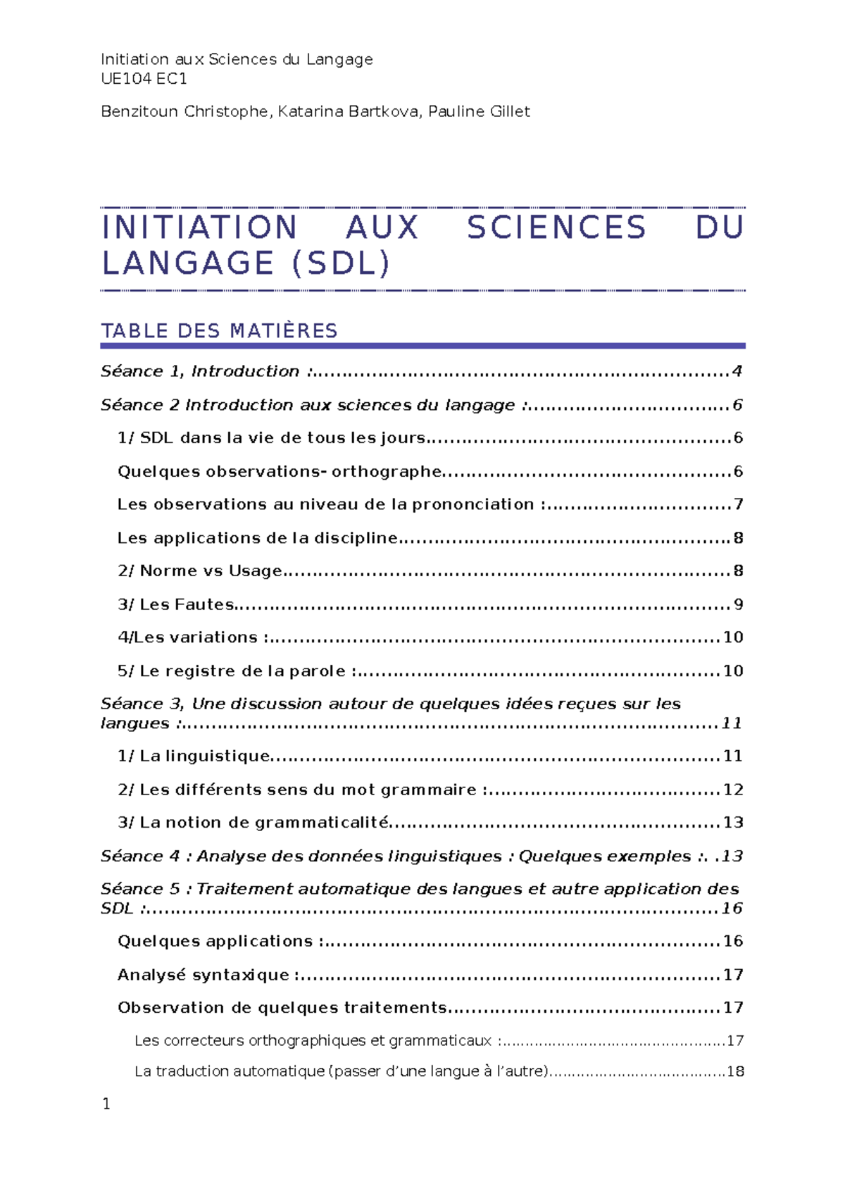 CM Initiation Aux Sciences du Langage - Initiation aux Sciences du ...