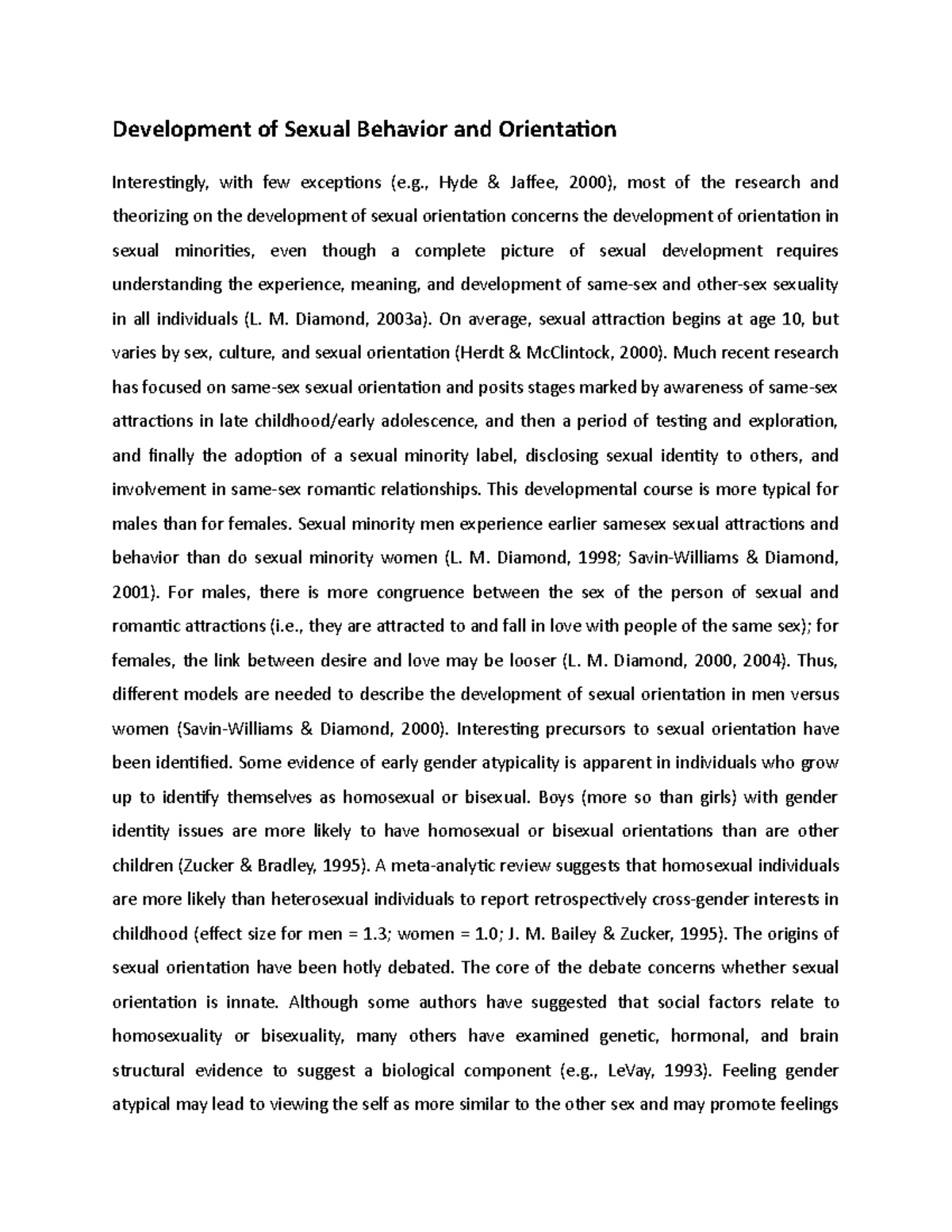 Development of Sexual Behavior and Orientation - Development of Sexual ...