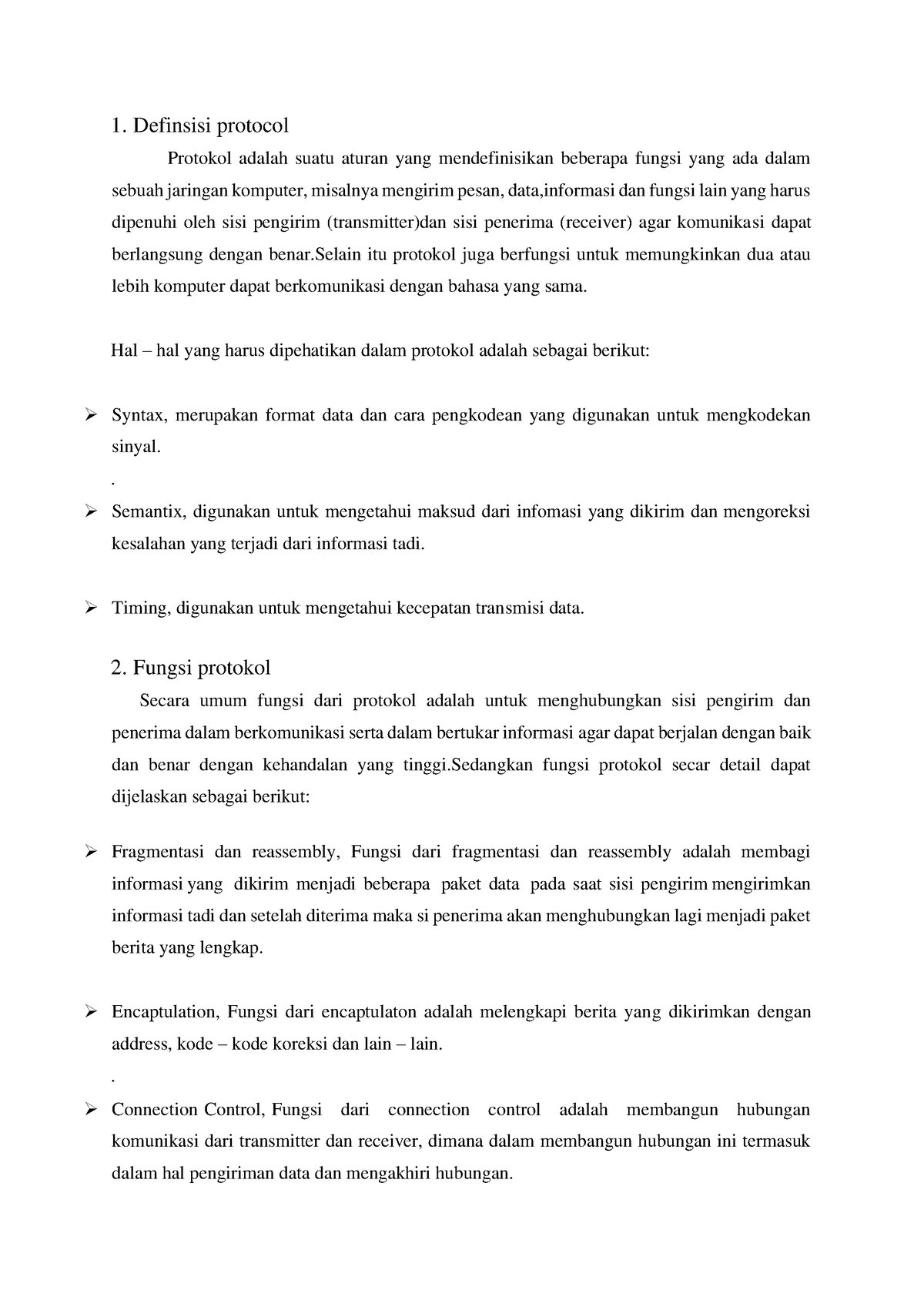 Ringkasan Protokol Teknologi Jaringan - 1. Definsisi Protocol Protokol ...