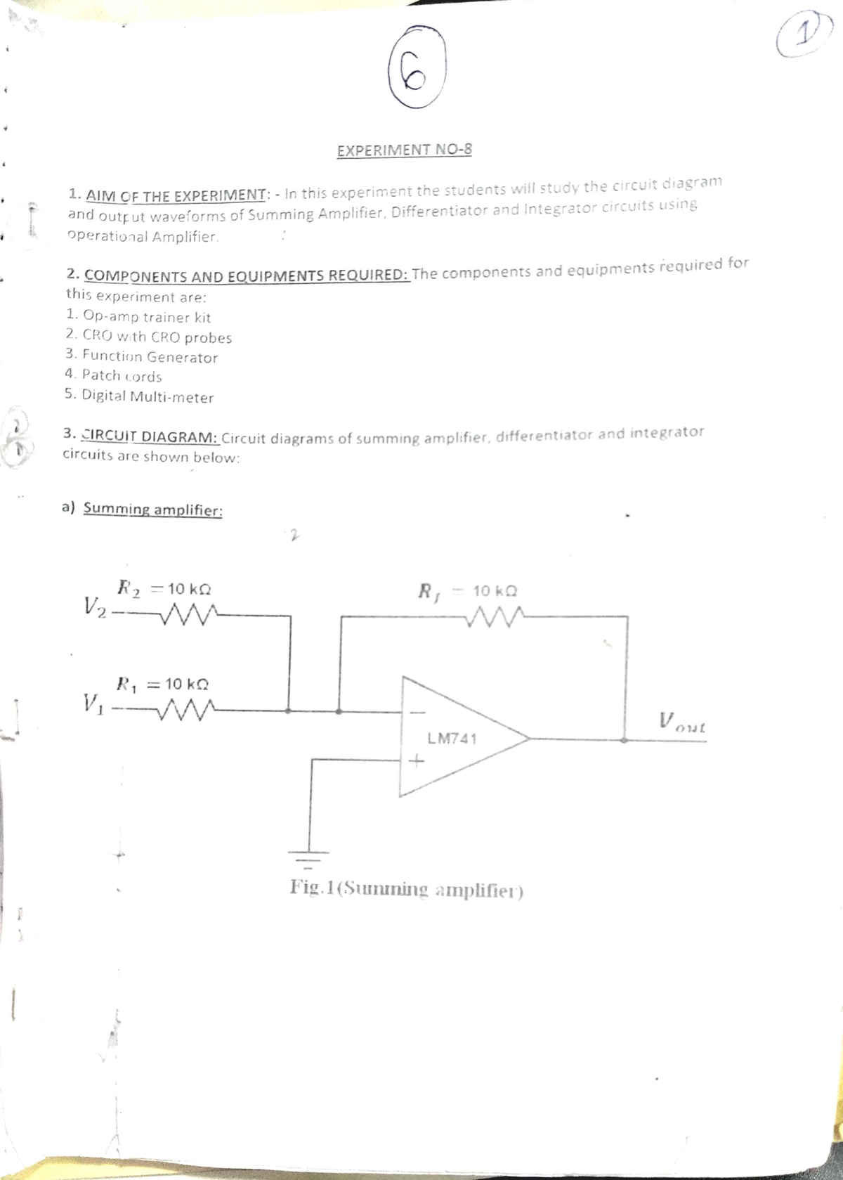Exp 8 Basic Electrical Lab Manual for Experiment No 8 Basic