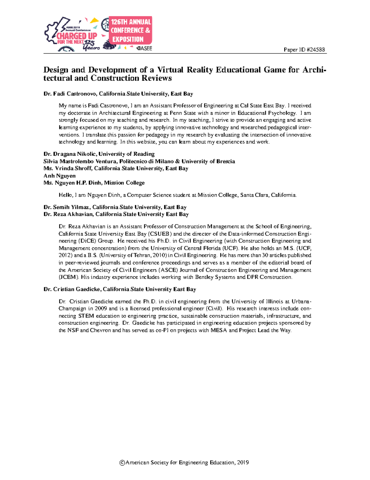 Design and development of a virtual reality educational game for ...