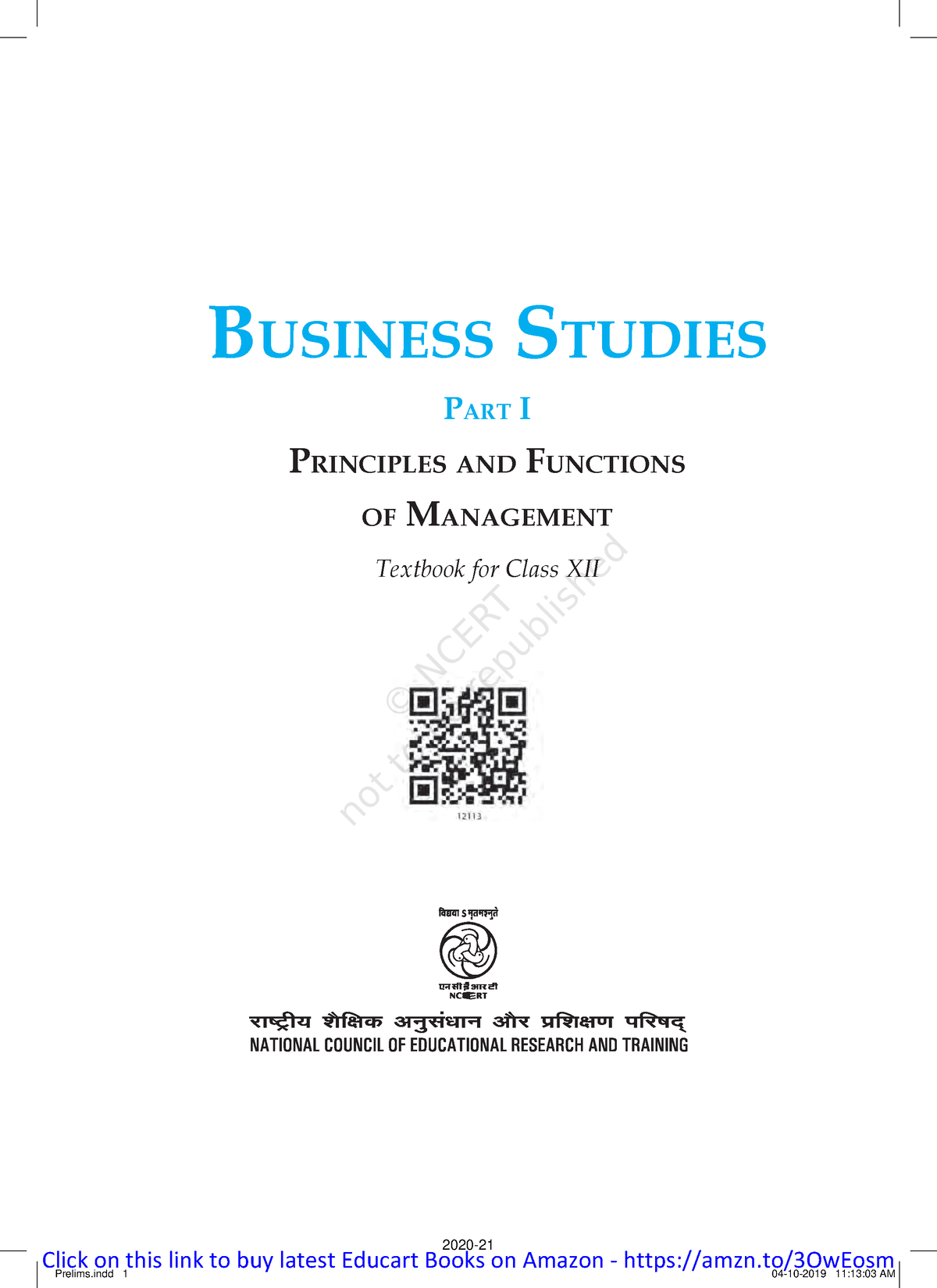 Business Studies Text Book Part -1 - Business Studies Part I PrinciPles ...