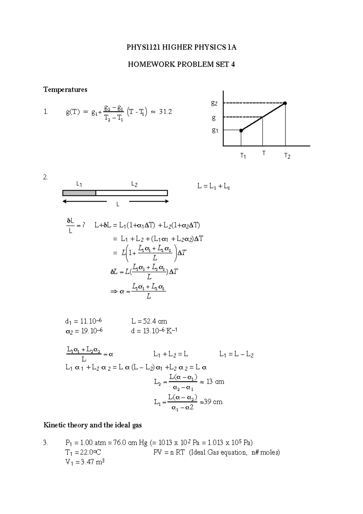 PHYS1121 Solutions Tut 4 11 - PHYS1121 HIGHER PHYSICS 1A HOMEWORK ...