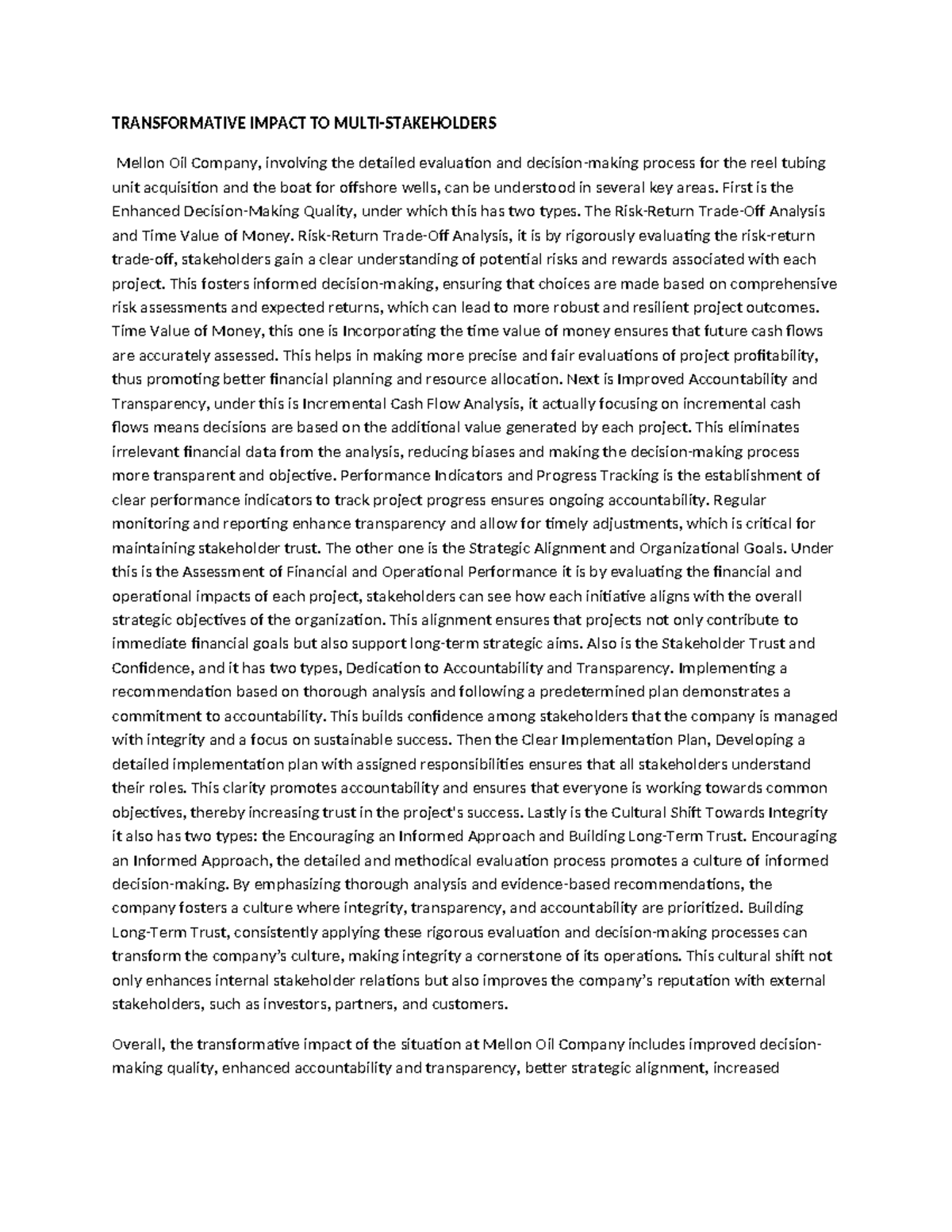 Transformative Impact TO Multi - TRANSFORMATIVE IMPACT TO MULTI ...