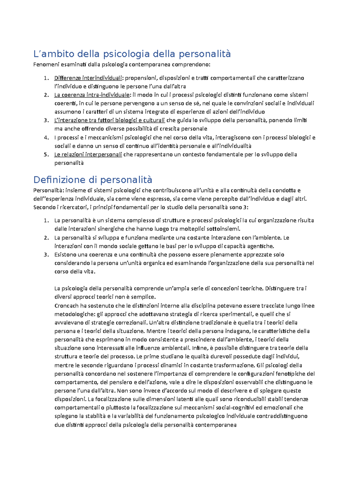 Personalità. Determinanti, Dinamiche e Potenzialità: Caprara, Cervone ...