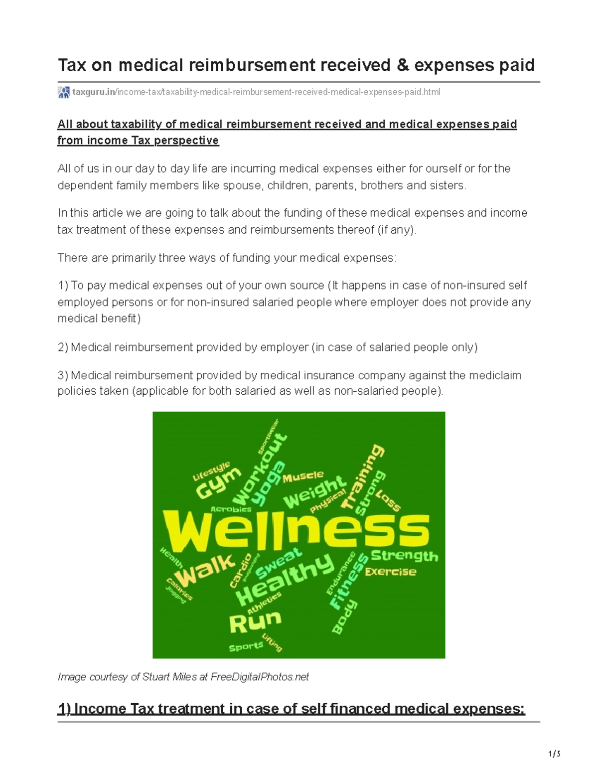 Taxguru.inTax on medical reimbursement received expenses paid Tax on