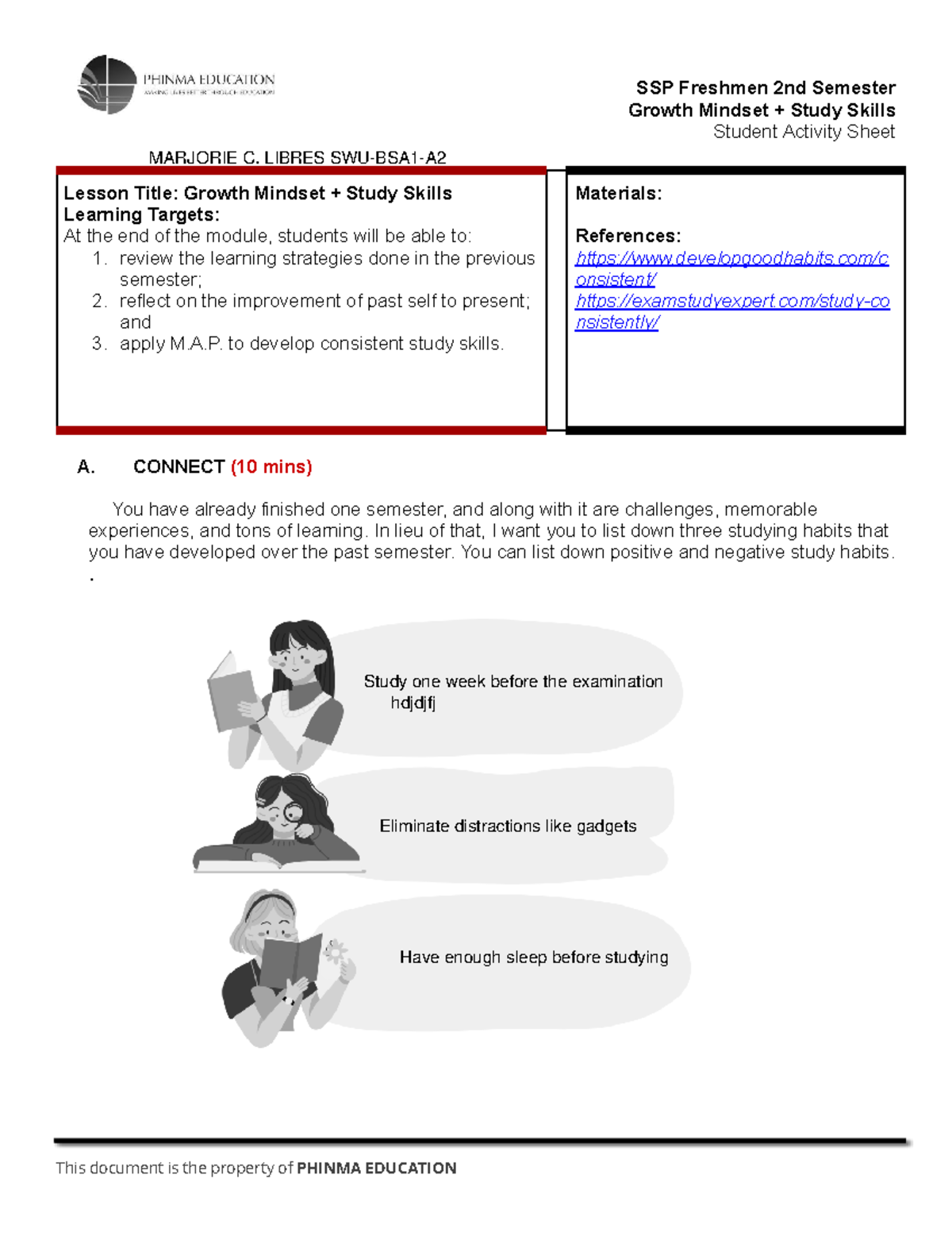 3) SSP Freshmen 2ND SEM Growth Mindset (SAS) - Growth Mindset + Study ...