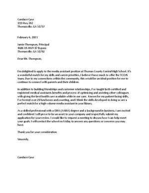 C716 - Task 2-Cover Letter - Name Address City, State, Zip Code email ...