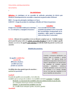 00 Statistics MFE-S1-2022-Handout - Statistics Antonio Cosma Winter ...